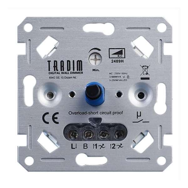 Tradim 2489H 500W LED muurdimmer Tradim 2489H 500W LED muurdimmer