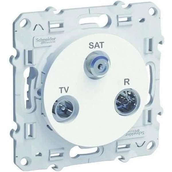 SCHNEIDER ELEKTRISCHE TV / SAT / FM-aansluiting Odace wit SCHNEIDER ELEKTRISCHE TV / SAT / FM-aansluiting Odace wit