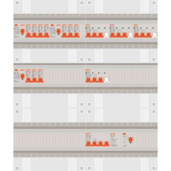 3 fase groepenkast met 10 licht groepen en 4 krachtgroepen 3 fase groepenkast met 10 licht groepen en 4 krachtgroepen