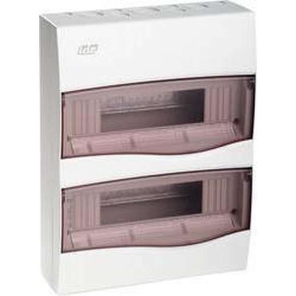 IDE 25652 Verdeelkast Opbouw (op muur) Aantal groepen: 24 Aantal rijen: 2 IDE 25652 Verdeelkast Opbouw (op muur) Aantal groepen: 24 Aantal rijen: 2