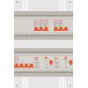3 fase groepenkast met 4 licht groepen en kookgroep