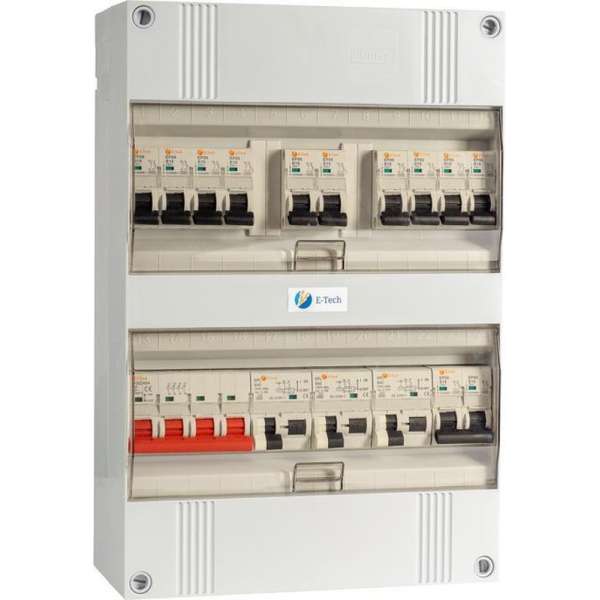 3 fase E-Tech groepenkast 10 groepen en 1 kookgroep 3 fase E-Tech groepenkast 10 groepen en 1 kookgroep