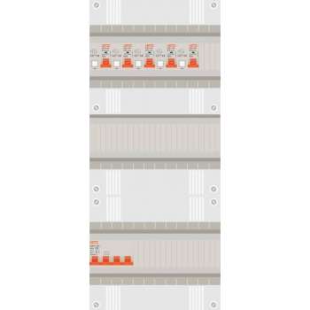 3 fase groepenkast met 5 aardlekautomaten