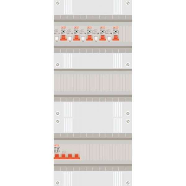 3 fase groepenkast met 5 aardlekautomaten 3 fase groepenkast met 5 aardlekautomaten