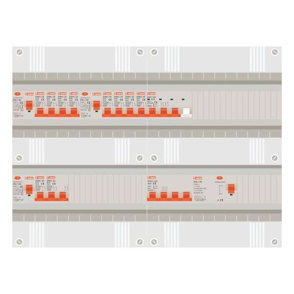 3 fase groepenkast met 9 licht groepen, kookgroep en 1 krachtgroep
