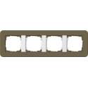 Gira E3 Umbra/wit Afdekraam 4 voudig 214416