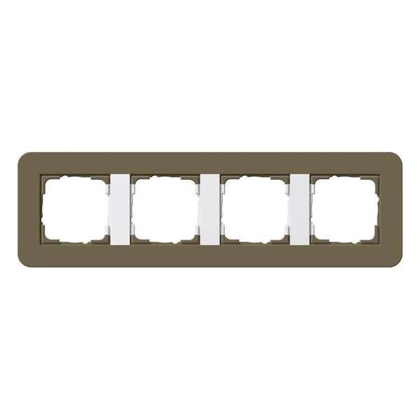 Gira E3 Umbra/wit Afdekraam 4 voudig 214416 Gira E3 Umbra/wit Afdekraam 4 voudig 214416