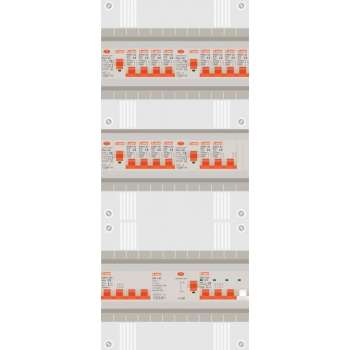 3 fase groepenkast met 13 licht groepen, kookgroep en 1 krachtgroep