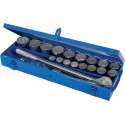 SILVERLINE Metrische en 3/4 sleutelsleutels, 21 stuks - Blauw