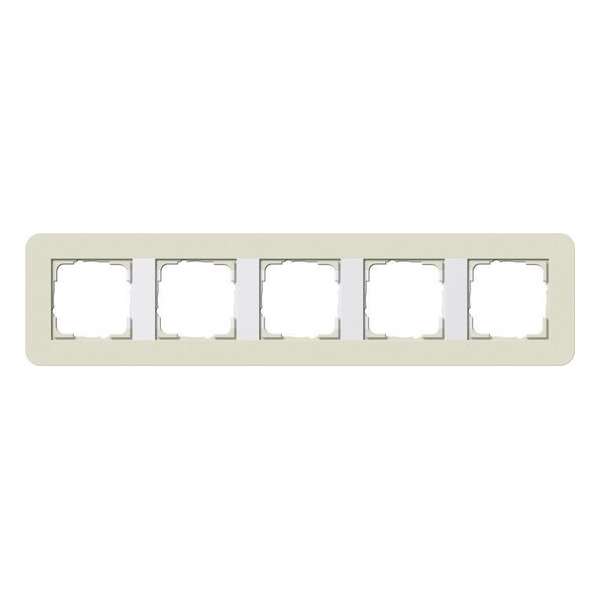 Gira E3 Zand/wit Afdekraam 5 voudig 215417 Gira E3 Zand/wit Afdekraam 5 voudig 215417
