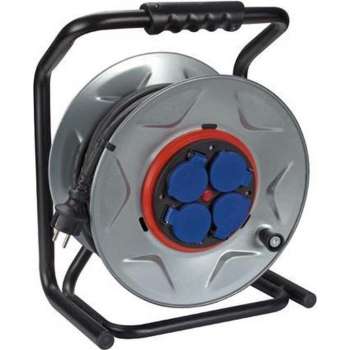 Kabelhaspel Professioneel neopreen met anti-twist-systeem - 40 m - 3g2.5 - 4 stopcontacten - randaarde