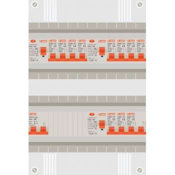 1 fase groepenkast met 10 licht groepen en kookgroep