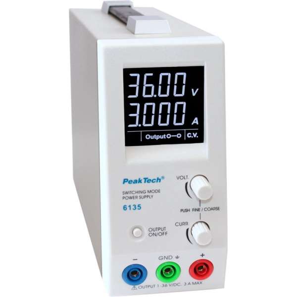 PeakTech 6135 AC / DC laboratoriumvoeding 1 - 15 V / 10 A PeakTech 6135 AC / DC laboratoriumvoeding 1 - 15 V / 10 A