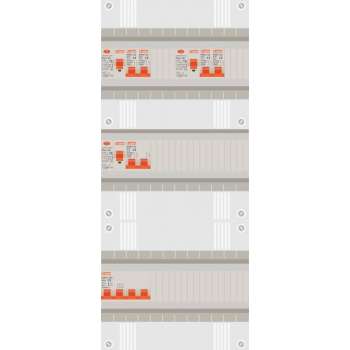 3 fase groepenkast met 4 licht groepen en kookgroep