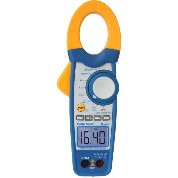 PeakTech 1640 Power Clamp Meter met True RMS, 3 3/4-cijferig, 1000 A AC / DC PeakTech 1640 Power Clamp Meter met True RMS, 3 3/4-cijferig, 1000 A AC / DC