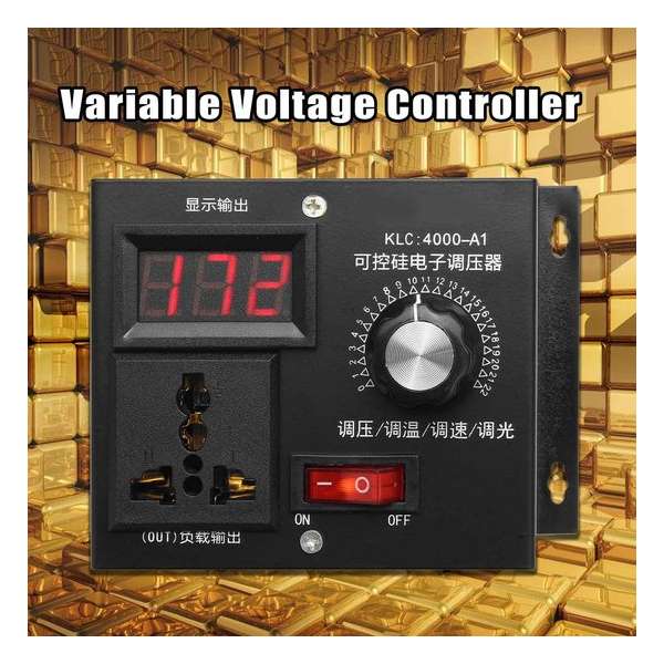 220V 4000W Variabele Spanning Controller Voor Ventilatorsnelheid Motorregeling Dimmer Snelheid Temperatuur Spanning Aanpassing: 220V 4000W Variabele Spanning Controller Voor Ventilatorsnelheid Motorregeling Dimmer Snelheid Temperatuur Spanning Aanpassing: