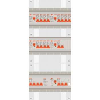 3 fase groepenkast met 12 licht groepen, kookgroep en 1 krachtgroep