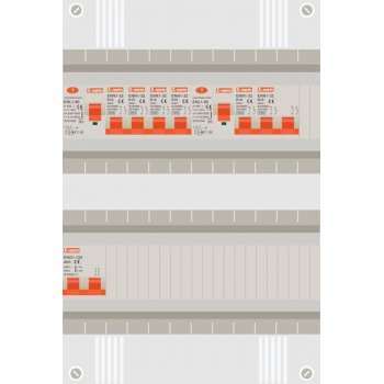 1 fase groepenkast met 5 licht groepen en kookgroep