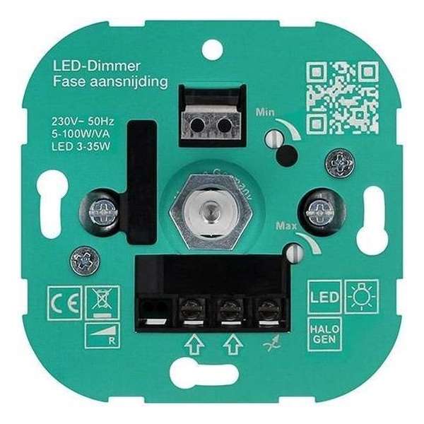 LED Dimmer Inbouw (T37) - 3-35W - 230V - Fase aansnijding LED Dimmer Inbouw (T37) - 3-35W - 230V - Fase aansnijding