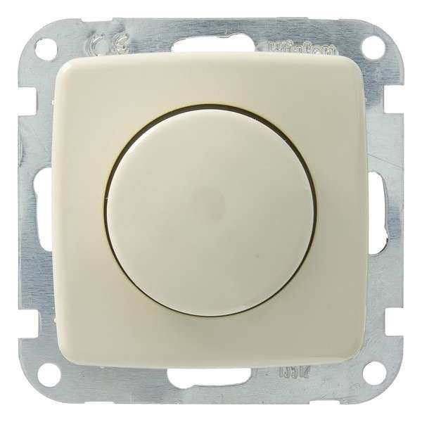 GAMMA elektronische dimmer | serie "K2" | voor 230V | 5-500 watt | fase-afsnijding | draai aan/uit | creme GAMMA elektronische dimmer | serie "K2" | voor 230V | 5-500 watt | fase-afsnijding | draai aan/uit | creme
