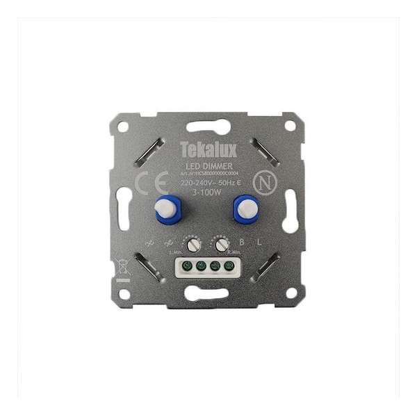 Olucia Enzo - LED Muurdimmer - Grijs - Maximaal 250 Watt Olucia Enzo - LED Muurdimmer - Grijs - Maximaal 250 Watt
