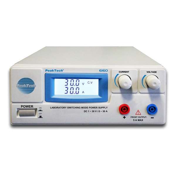 Peaktech 6160: Schakelmodus laboratorium Voeding DC 1 - 30 V / 0 - 30 A Peaktech 6160: Schakelmodus laboratorium Voeding DC 1 - 30 V / 0 - 30 A