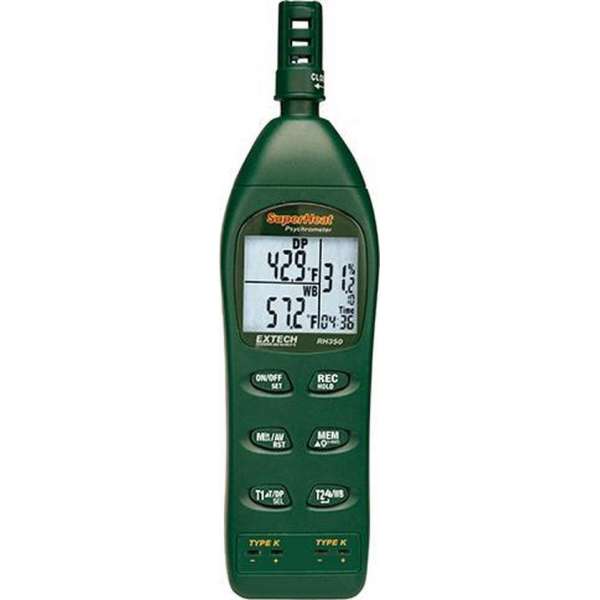 EXTECH RH350: Dual Input Hygro-Thermometer Psychrometer EXTECH RH350: Dual Input Hygro-Thermometer Psychrometer