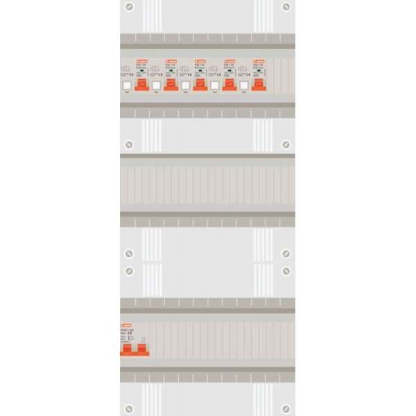 1 fase groepenkast met 5 aardlekautomaten 1 fase groepenkast met 5 aardlekautomaten