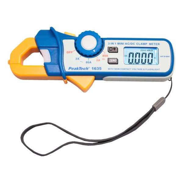 PeakTech 1635 Stroomtangmeter / lekstroom ~ 2400 tellingen ~ 2/80 A AC / DC PeakTech 1635 Stroomtangmeter / lekstroom ~ 2400 tellingen ~ 2/80 A AC / DC