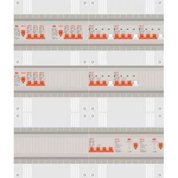 3 fase groepenkast met 9 licht groepen en 5 krachtgroepen