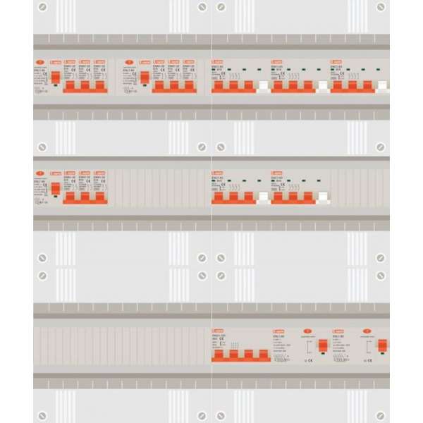 3 fase groepenkast met 9 licht groepen en 5 krachtgroepen 3 fase groepenkast met 9 licht groepen en 5 krachtgroepen