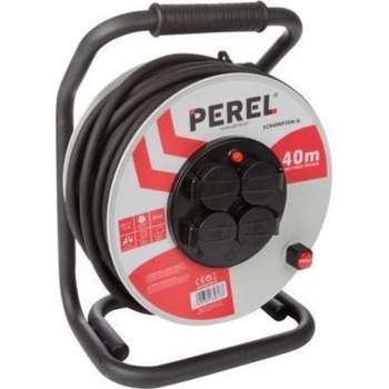 Kabelhaspel Professioneel neopreen - 40 m - 3g2.5 - 4 stopcontacten - randaarde