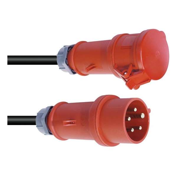 PSSO krachtstroom kabel CEE 32A 5x6 10m Rood PSSO krachtstroom kabel CEE 32A 5x6 10m Rood