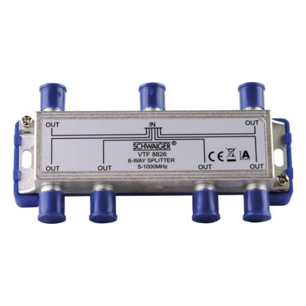 Schwaiger VTF8826 Kabel-TV verdeler 6-voudig 5 - 1000 MHz