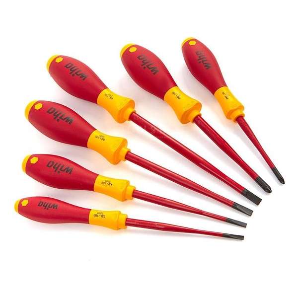 Wiha VDE Schroevendraaierset SoftFinish electric 6 Delig - 3201K6 Wiha VDE Schroevendraaierset SoftFinish electric 6 Delig - 3201K6