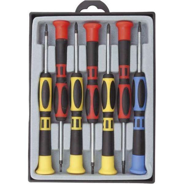 COGEX Precisie schroevendraaier bi-materiaal 7 stuks COGEX Precisie schroevendraaier bi-materiaal 7 stuks