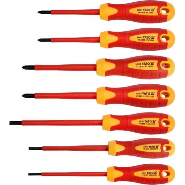 Yato Schroevendraaierset - 7-delig - CRV staal - VDE Yato Schroevendraaierset - 7-delig - CRV staal - VDE