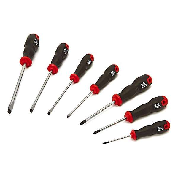 AOK 7 Delige Professionele Schroevendraaierset Philips - Plat AOK 7 Delige Professionele Schroevendraaierset Philips - Plat