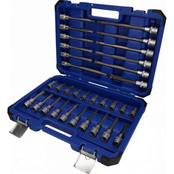 BRILLIANT TOOLS 32-delige Schroevendraaier doppenset 1/2" staal BRILLIANT TOOLS 32-delige Schroevendraaier doppenset 1/2" staal