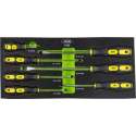 JBM Tools | Set van 7 Platkop schroevendraaiers | Toevoeging gereedschapskar