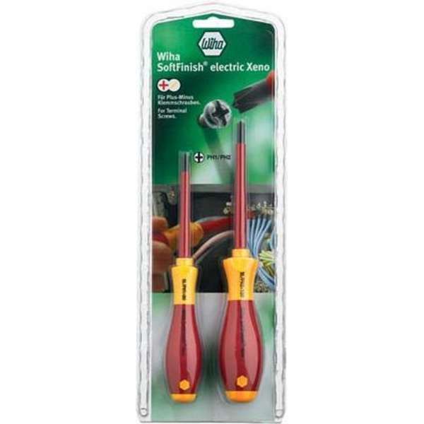 Wiha - Softfinish Vde/Gs Electric Xeno Sl/Ph Schroevendraaierset Voor Klemschroeven - Sb327 S2 Wiha - Softfinish Vde/Gs Electric Xeno Sl/Ph Schroevendraaierset Voor Klemschroeven - Sb327 S2