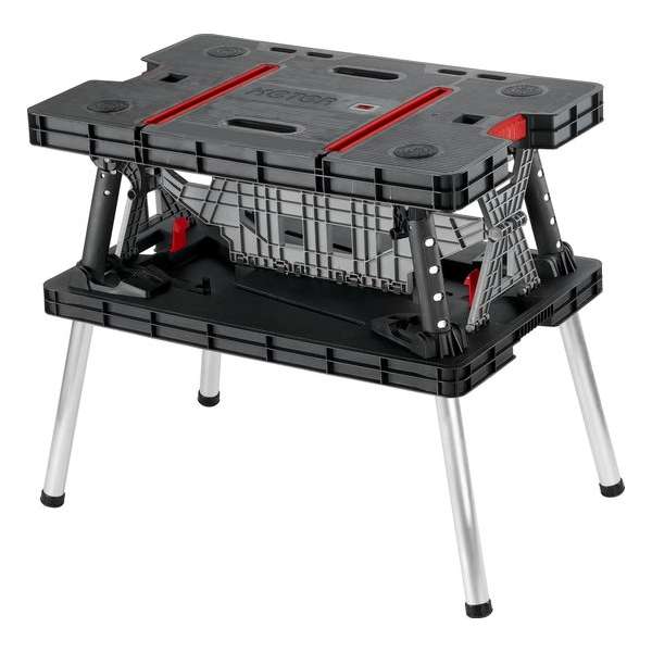 Keter Opvouwbare Werktafel - 85x55x75.5cm - Zwart - Draagkracht 450kg Keter Opvouwbare Werktafel - 85x55x75.5cm - Zwart - Draagkracht 450kg