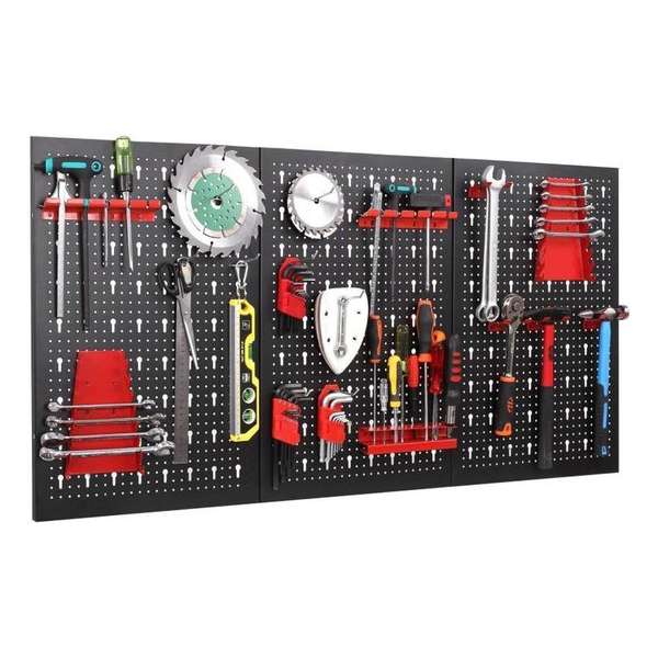 ALDORR Gereedschapswand - Aluminium Wandrek - Gereedschapsbord - Gereedschapshouder - 3 stuks ALDORR Gereedschapswand - Aluminium Wandrek - Gereedschapsbord - Gereedschapshouder - 3 stuks