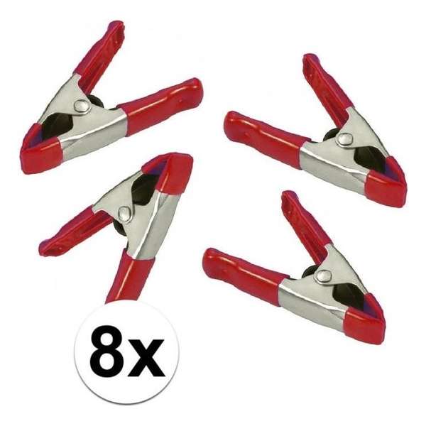 8x lijmklemmen / marktklemmen - 5 cm - veerklemmen / zeilklemmen 8x lijmklemmen / marktklemmen - 5 cm - veerklemmen / zeilklemmen