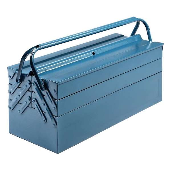 Deuba Stalen gereedschapskoffer blauw 53x20x20cm