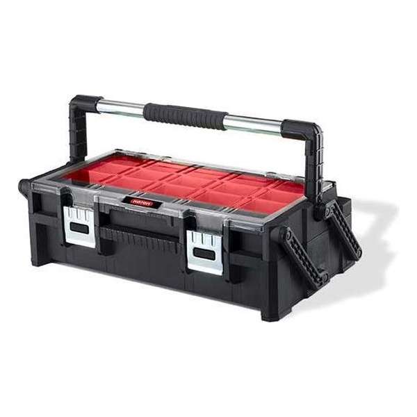 Keter Cantilever Duo Gereedschapsorganiser - M (22 inch) - 57,2x30,7x16,7cm - Zwart/Rood Keter Cantilever Duo Gereedschapsorganiser - M (22 inch) - 57,2x30,7x16,7cm - Zwart/Rood