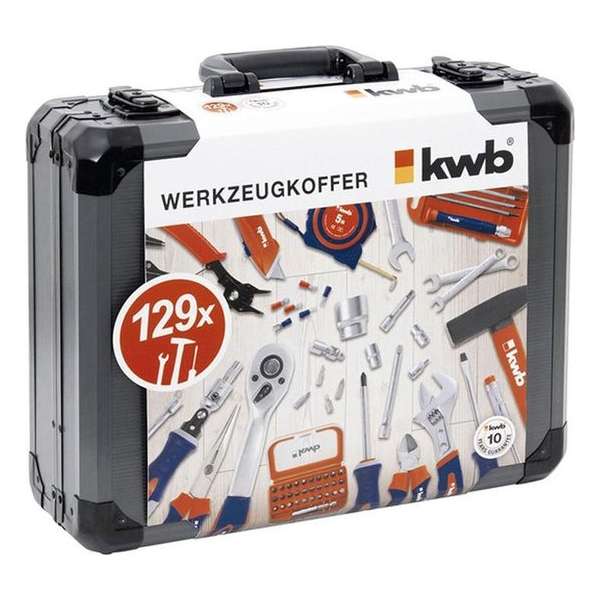 KWB Gereedschapskoffer 129-delig – Aluminium koffer KWB Gereedschapskoffer 129-delig – Aluminium koffer