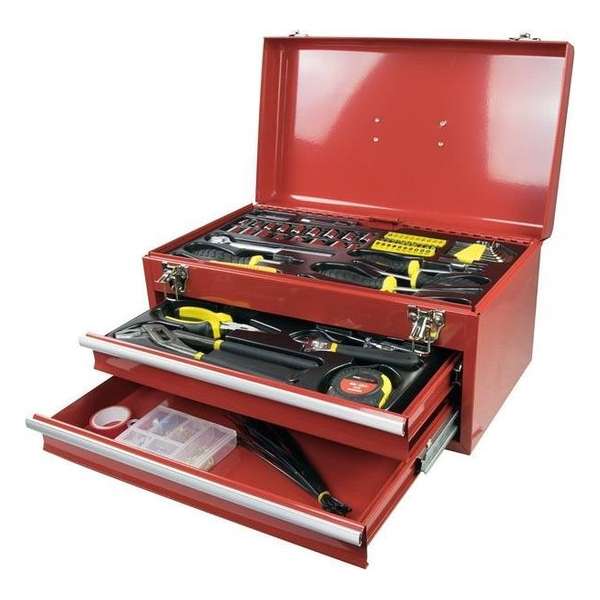Kinzo Gereedschapskoffer - Gereedschapsbox - 196 delig Kinzo Gereedschapskoffer - Gereedschapsbox - 196 delig