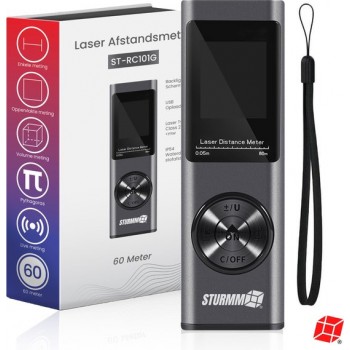 STURMM® ST-RC101G - Professionele Laser Afstandsmeter - 60 Meter Bereik - Inclusief Datao