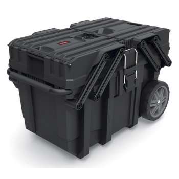 Keter Cantilever Mobile Gereedschapskoffer Job Box - 37,3x64,4x41cm - Zwart